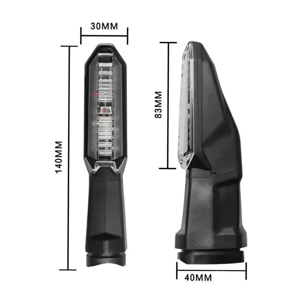Intermitentes para Kawasaki para V&ersys 650 1000 X250 X300 Luces Intermitentes LED para Motocicletas Intermitentes Delanteros Y Traseros Lámpara señal(4 Piezas Transparentes)