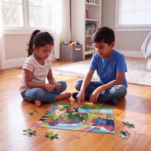 Image of The Curious Bees - Seek & Spot Puzzle & Game - Unicorn Jigsaw Puzzle | 60 Pieces + 10 Seek Cards | Gifts for Boys and Girls Ages 4-8 | BIS Approved | Made in India