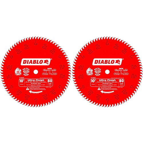 Freud D1080X Diablo 10-Inch 80-tooth ATB Finish Saw Blade with 5/8-Inch Arbor and PermaShield Coating (2 Pack) Freud D1080X Diablo 10-Inch 80-tooth ATB Finish Saw Blade with 5/8-Inch Arbor and PermaShield Coating (2 Pack)