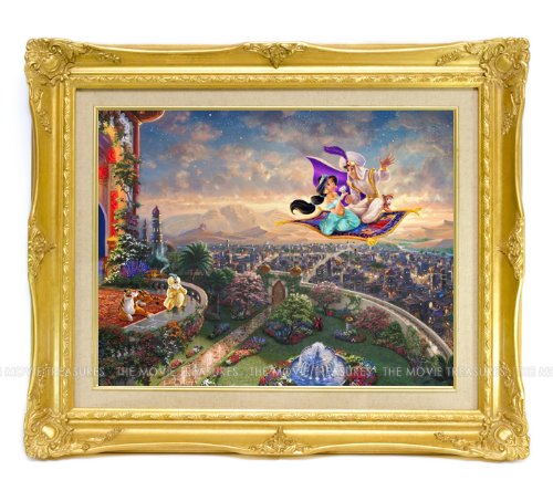 Amazon | 西洋絵画 ディズニー アラジン 豪華額縁付 トーマス