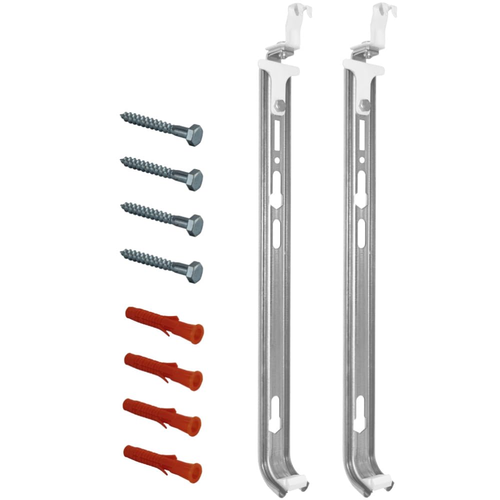 2x Support pour Radiateur 500 mm, Console de Montage Rapide Console Murale Console pour Radiateur, Support pour Radiateur Fixation Suspension Console