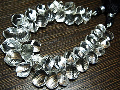 Cristal de roche naturel facetté LKBEADS perles gouttes 250 carats pour bijoux