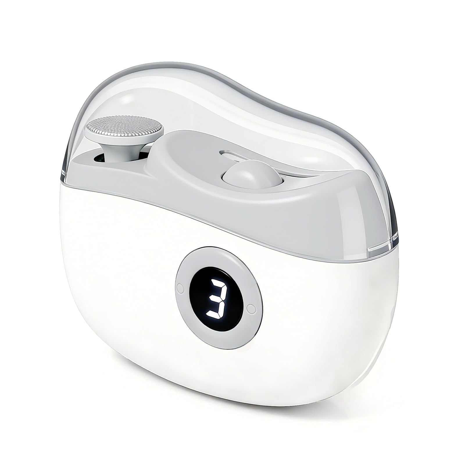 Photo 1 of Electric Nail Clipper, 3-Speed Adjustable Electric Nail Clippers for Seniors, Adults & Babies, Automatic Nail Clippers Trimmer with Display Screen, Nail Care for Fingernails and Toenails (White)