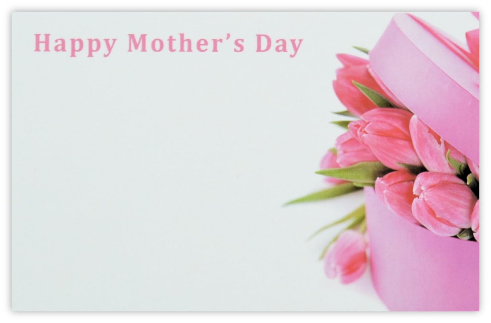 celloexpress Happy Mother's Day (Boxed Tulips) Flower Message Cards - 60mm x 90mm - Mother's Day Florist Card Gift Notes (Pack of 20)