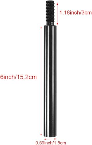 Miniatura 2 de Pursuestar Extensión extensor de pomo de palanca de cambios de aluminio negro de 6 pulgadas de largo para palanca de cambios manual de 5 6
