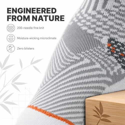 Image of BAMBOOVEN Ankle Socks for Men Women 6 Pack Thin Bamboo Rayon Low Cut Socks | BAMBOOVEN Ankle Socks for Men Women 6 Pack Thin Bamboo Rayon Low Cut Socks, No Slip Cushioned Running Socks with Arch Support