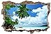 Produktbild Karibik Strand Meer Palmen Urlaub Wandtattoo Wandsticker Wandaufkleber D0325 Größe 70 cm x 110 cm