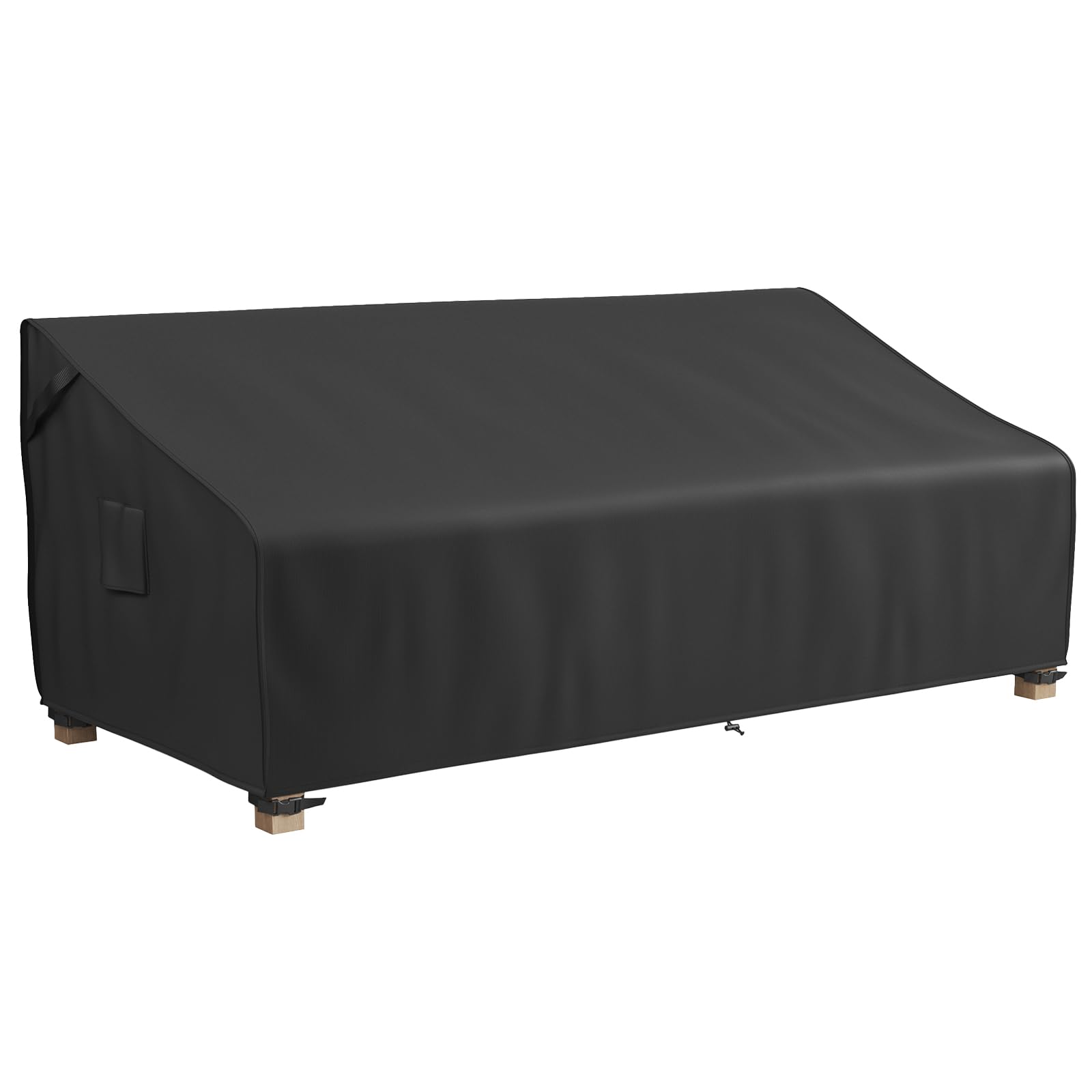 MR.COVER 4-Seater Outdoor Couch Cover Waterproof, Patio Furniture Cover for Sofa, Heavy Duty Outdoor Sofa Covers, Polyester &amp; Double-Stitched Seams, Fits up to 104" W x 40" D x 35" H, Classic Black