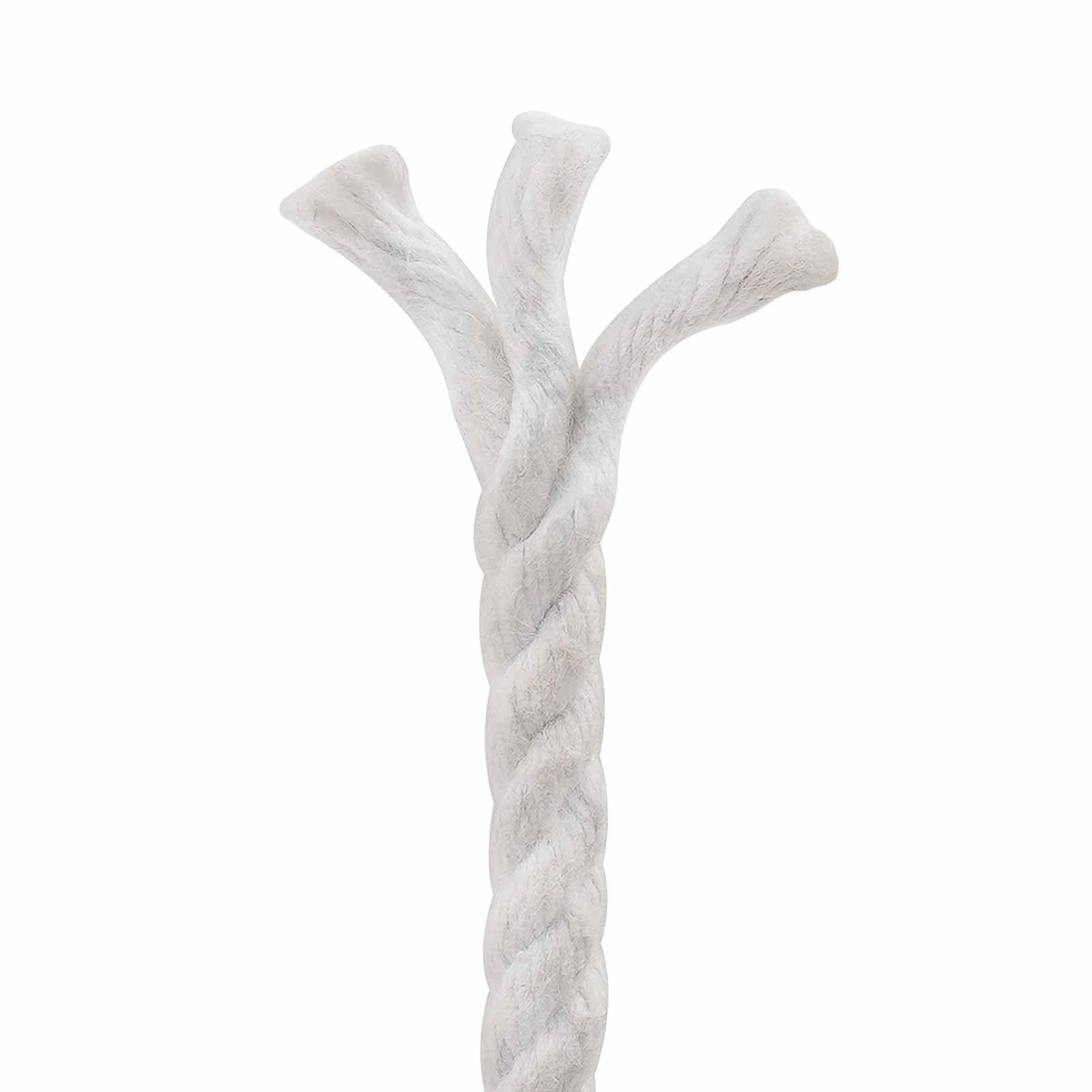 Corde en coton blanche 0,4 cm x 100 m triple corde robuste pour jardin, camping, atelier, bricolage, fixation et transport, flexible, polyvalente, avec bonne prise en main