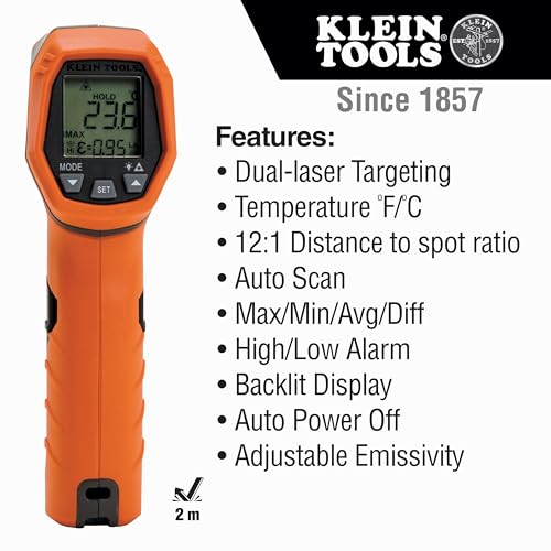Image of Klein Tools IR5 Dual-Laser Infrared Thermometer