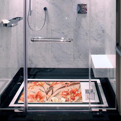 Tapis de bain séchage rapide avec ventouses de sécurité PVC