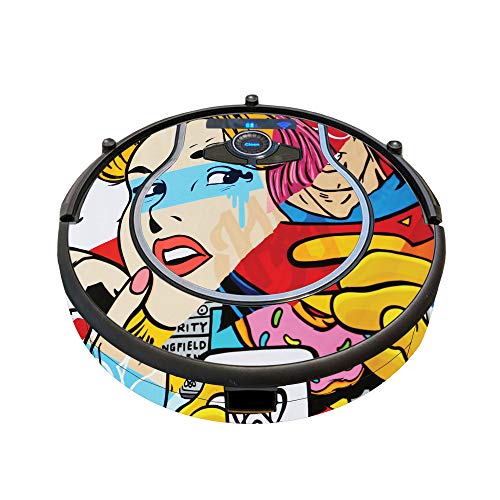 Image of MightySkins Skin Compatible with Shark Ion Robot 750 Vacuum Minimal Coverage - Cartoon Mania | Protective, Durable, and Unique Vinyl wrap Cover | Easy to Apply, Remove | Made in The USA
