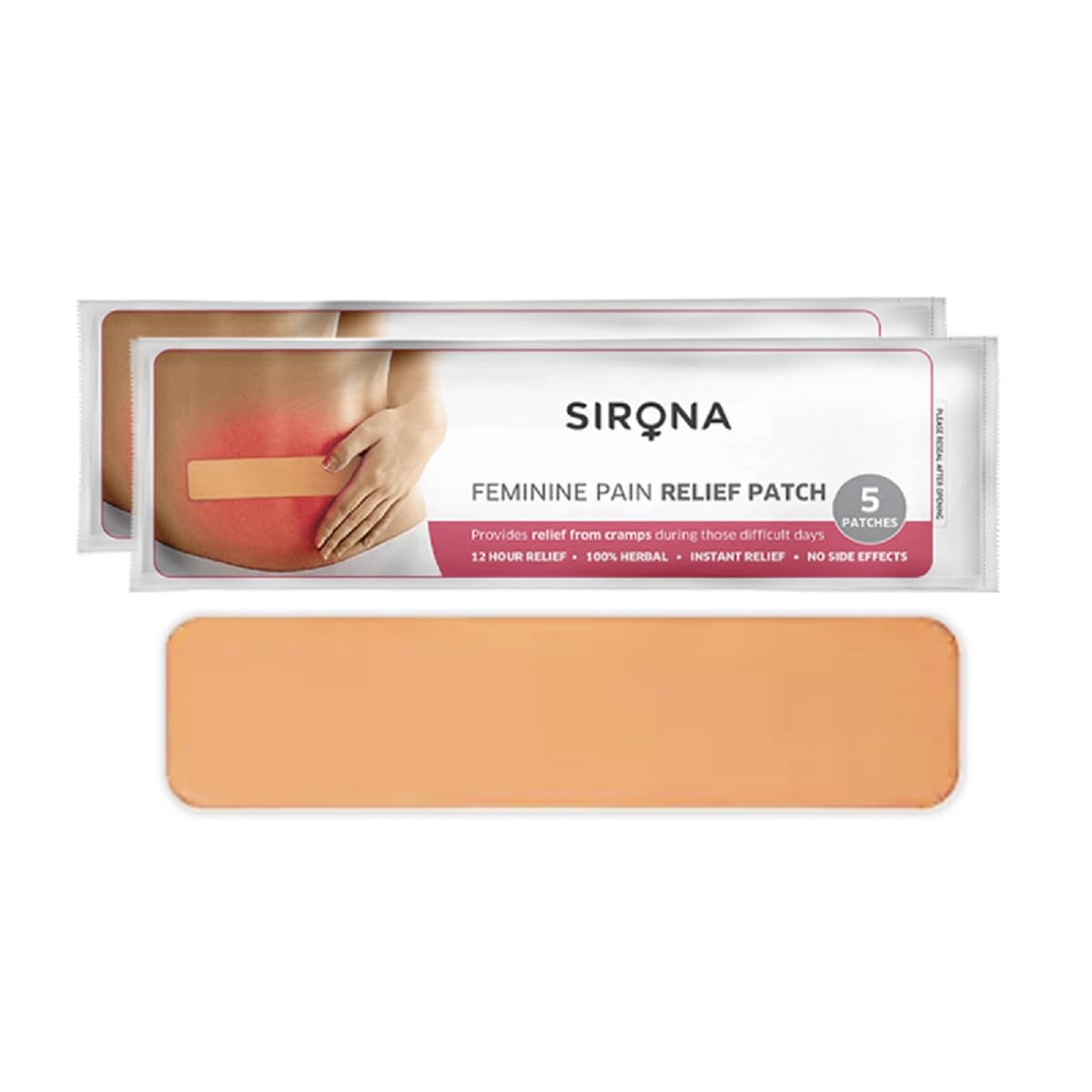 Sirona Herbal Period Pain Relief Patches - Pack Of 10