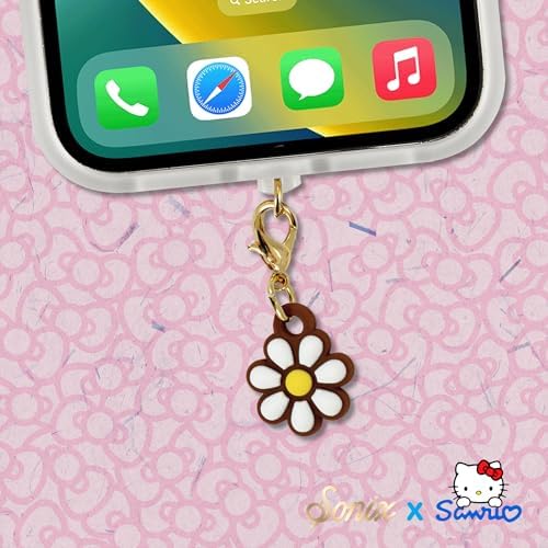 Sonix x Sanrio Dust Plugs - USB C + Lightning Compatible - Sanrio Silicone Charging Port Charms (3 Pack) - Hello Kitty Pink Bows - 5