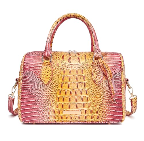 Image of Makcr Joacbv Top-Handle Crocodile Purses For Women Crossbody Leather Bags Trendy Large Capacity Tote with Shoulder Strap
