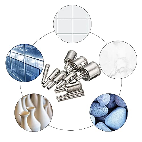 Broca de Diamante D:6-50mm Set 15 Piezas Para Cerámica miniatura 4