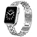 AmzAokay Replacement Bands Compatible for Apple Watch 38mm 42mm Stainless Steel Metal Cowboy Chain Strap Wrist Band for Apple Watch 40mm 44mm Series 4 3 2 1 Sport and Edition (Silver, 42mm/44mm)