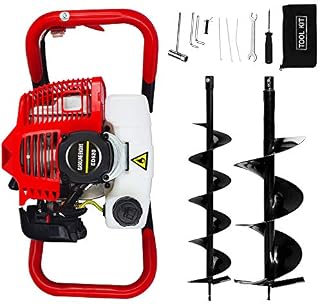 ECO LLC 52cc 2.4HP Gas Powered Post Hole Digger with TWO Earth Auger
