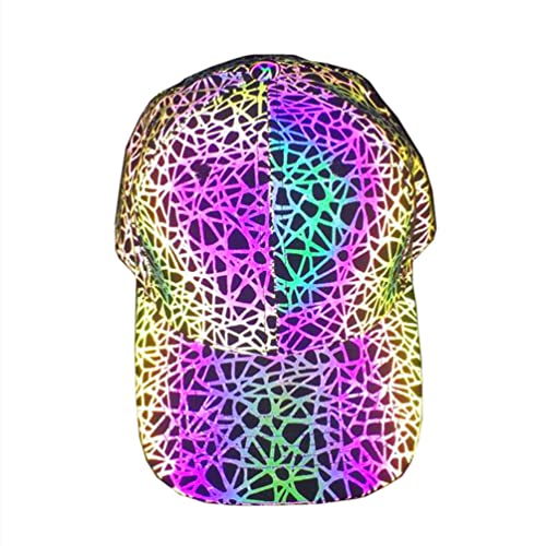 YiLianDa Gorra de béisbol reflectante colorida, hip hop, fiesta, club nocturno, para hombres y mujeres, al aire libre, casual, deportiva, para correr, gorra de béisbol Cover