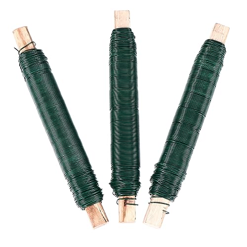 FUNOMOCYA 3Pcs Bendable Floral Iron Wires Soft Coated Crafting Wire for Bouquets for Flower Arrangements and Creative Projects