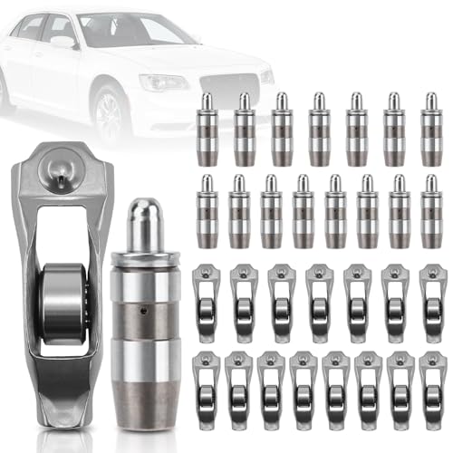 Rocker Arms Valve Lifter Kit Fit for Jeep Liberty Grand Cherokee Commander Chrysler Aspen Dodge Nitro Durango Dakota 3.7L 4.7L Replacement for 53020742AC 53021077 (16 Pcs)