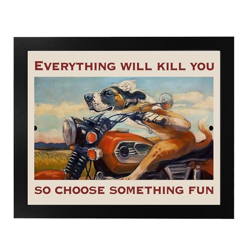 American Luxury Gifts Everything Will Kill You- Funny Motorcycle Sign Wall Art thumb #5