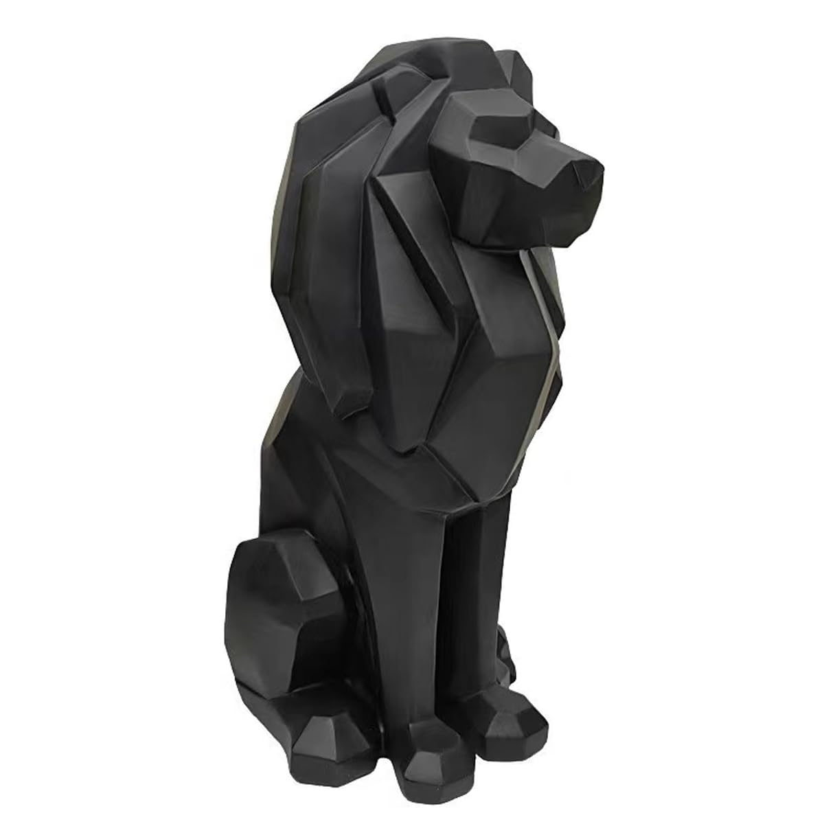 Hmusnwol Lion Statue Lion Decor - Leo Gifts for Men Geometric Stylish Sculpture Lion Figurine Decoration for Living Room Office Study Bookcase