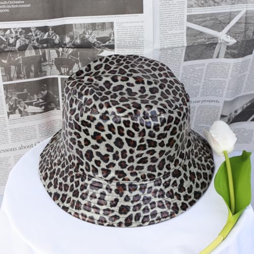 Image of Unisex Black Bucket Hat Waterproof Rain Hat Reversible Shiny Rave Bucket Hat for Concert Festival