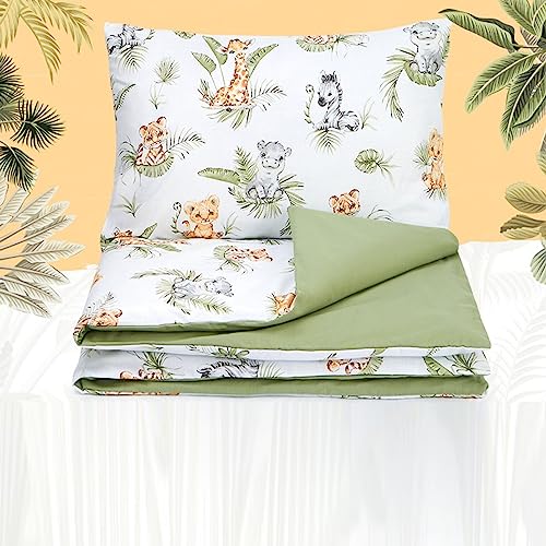 BABYSAFE Baby Cot Bed Duvet Cover Set Boys and Girls 120 X 90 with Toddler Pillowcase 40x60 Cm 100% Cotton - Image 2