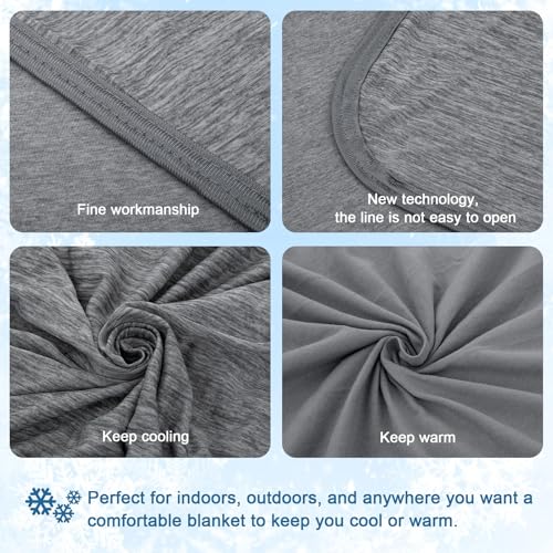 Image of CHOSHOME Cooling Blanket for Hot Sleepers Lightweight Summer Cold Thin Blankets for Sleeping, Hot Flashes Night Sweats, Soft Blanket for Bed, California King 96 inch x 102 inch, Grey