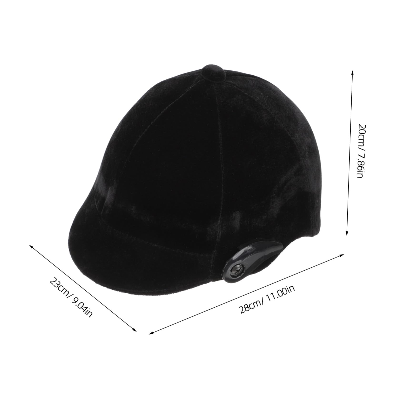 Alasum Casque D'équitation Respirant Noir Suédé Léger Protection Tête Ajustable pour Jeunes