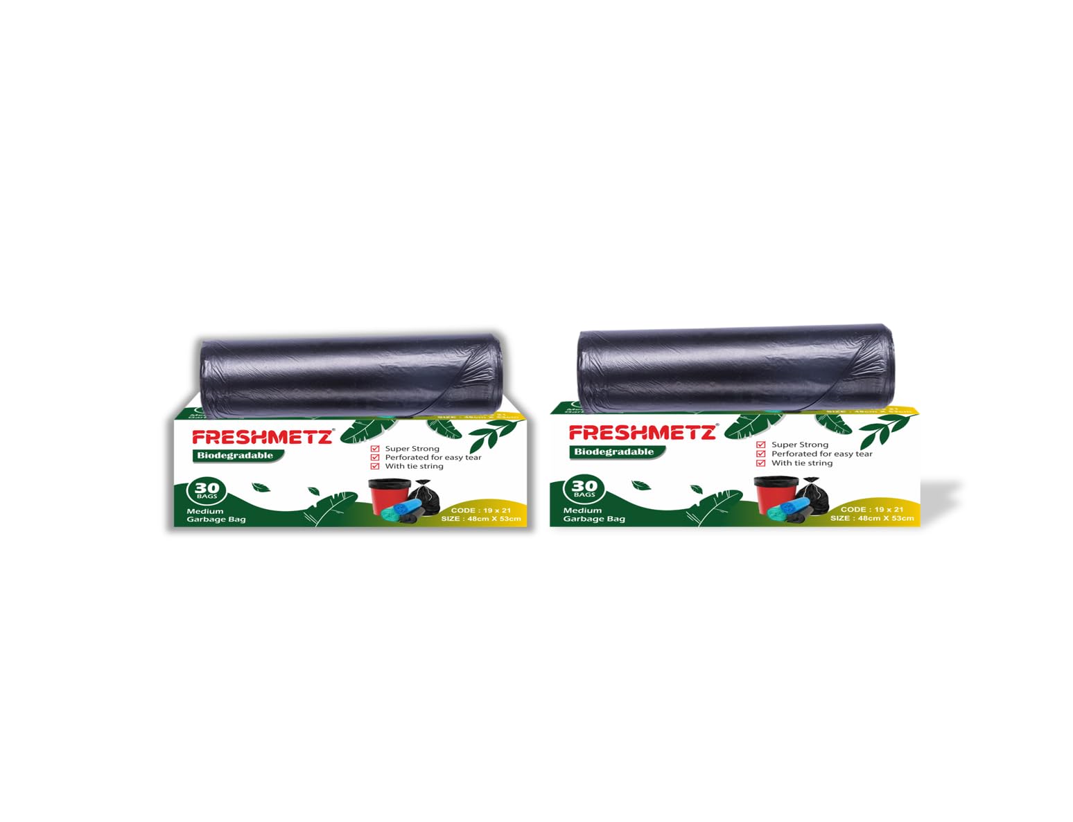 Biodegradable Garbage Bags - 60 Pack -1