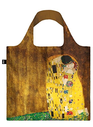 LOQI Museum Gustav Klimt The Kiss, 1907-08 Bag Bolso de Viaje, 50 cm, Dorado (The Kiss) (GK.KI)