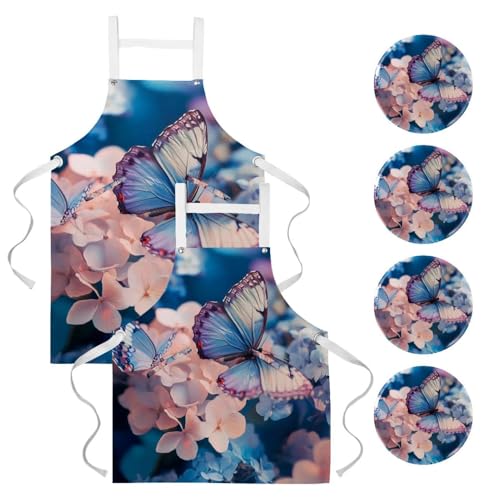 Tablier de cuisine fleuri pour la pâtisserie à la maison et les ateliers créatifs