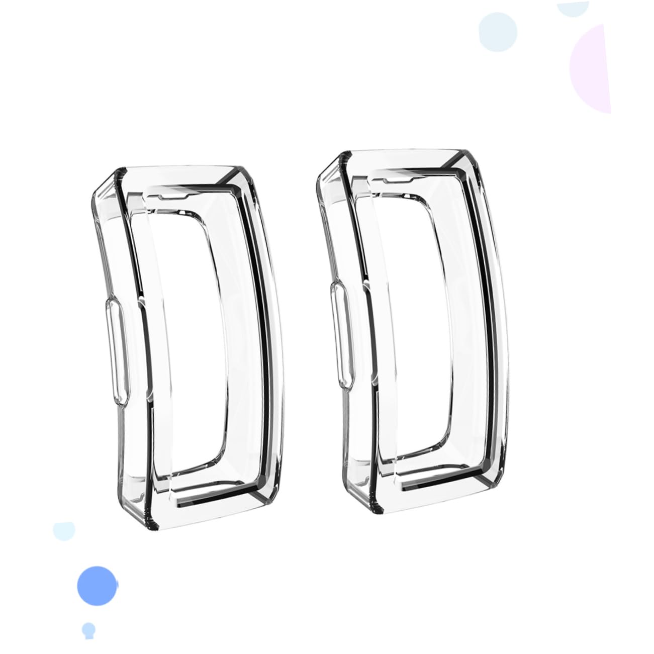 RORPOIR 2pcs Anti-scratch Cover Inspire Protective Case Watch Frame Beaded Lace Trim Inspire Hr Screen Protector Sport Accessories Watch Cover Mini Elephant Figurines Resource White Hollow