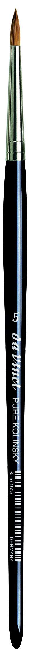 da Vinci Watercolor Series 1505 Maestro Paint Brush, Extra Short Retouch/Spotter Kolinsky Red Sable, Size 5 (1505-05)