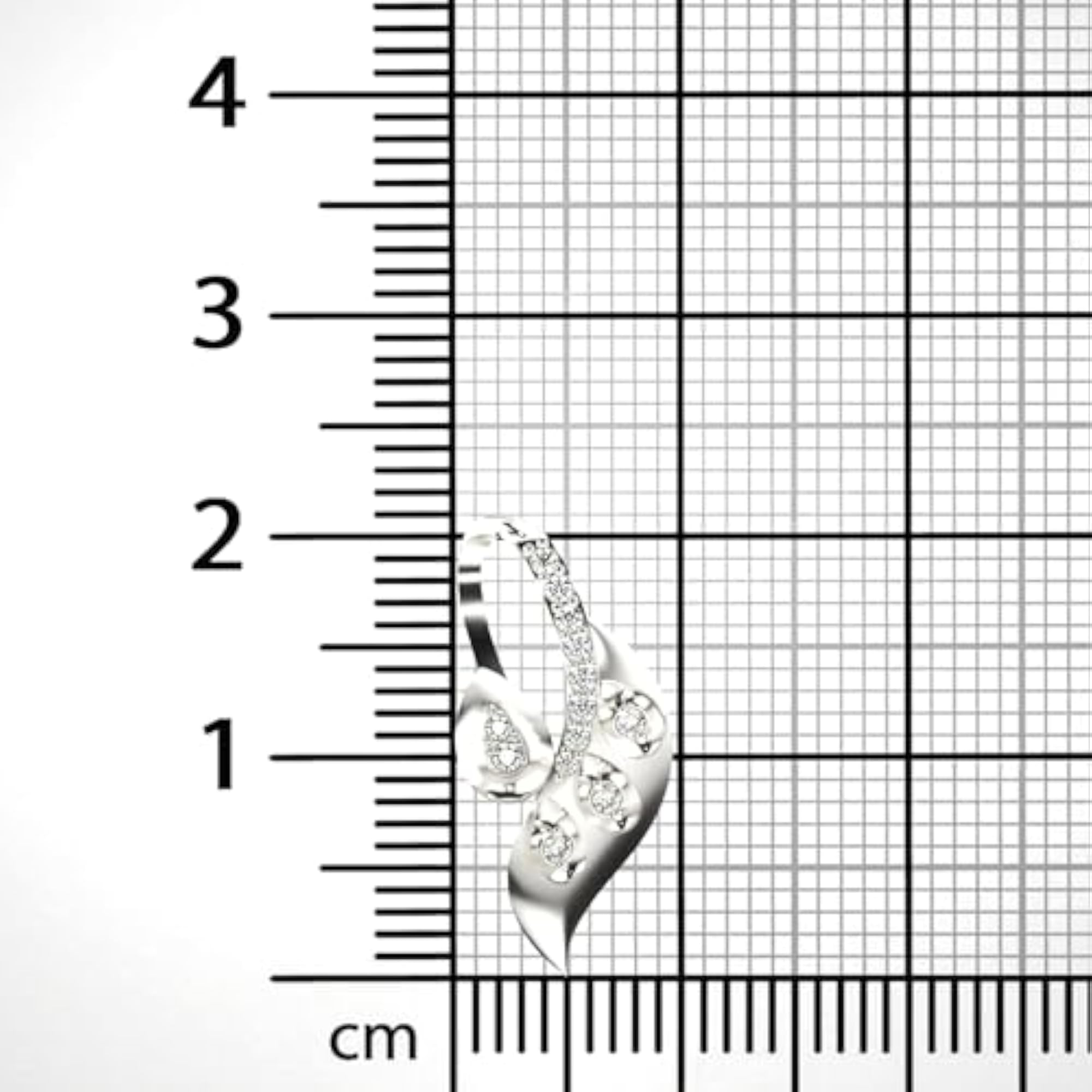 Women's Sterling Silver & Lab Grown Diamond Pendant, 0.10cts, White