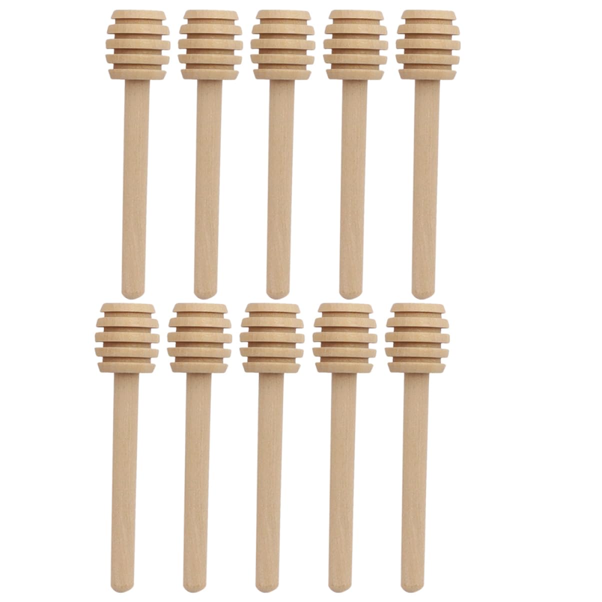 Garneck 10pcs Wooden Honey Stick Syrup for Coffee Cocktail Stirrer Kitchen Honey Sticks Coffe Syrup Coffee Syrups Honey Jar Sticks Coffee Stirring Rods Honey Dipper Sticks Jam re-usable