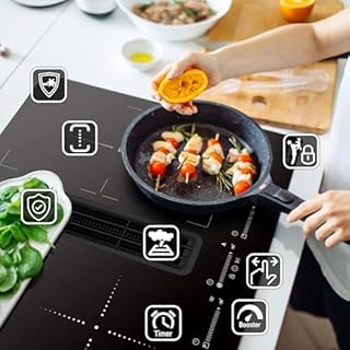 KKT KOLBE Piano cottura a induzione con cappa integrata | 638 cbm/h | 60 cm | piano cottura a induzione | 7,4 kW | 4 zone | 9 livelli | senza cornice | IND600DRAFT