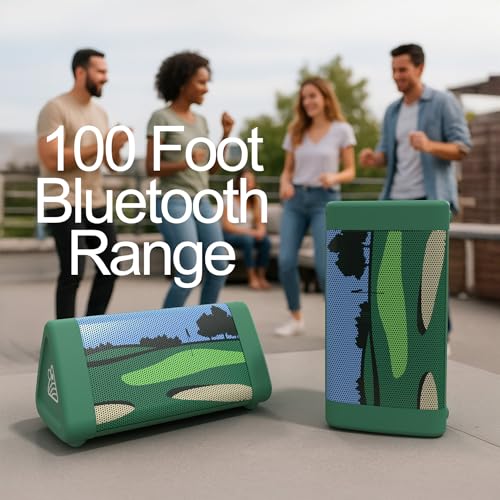 Image of OontZ Angle 3 (4th Gen) - Portable Bluetooth Speaker, 12W Stereo Sound, 24 Hour Playtime, Rich Bass, 100 Foot Wireless Range, Waterproof, Home, Outdoor, Travel, Great Gift and Golf Speaker (Green)