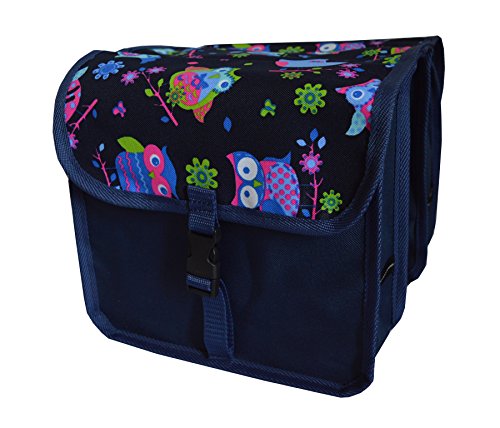 Beluko FAHRRADTASCHE Kinder Satteltasche Gepäckträgetasche Doppel 2 x 5l (4. Mini - Eule dunkel) Beluko FAHRRADTASCHE Kinder Satteltasche Gepäckträgetasche Doppel 2 x 5l (4. Mini - Eule dunkel)