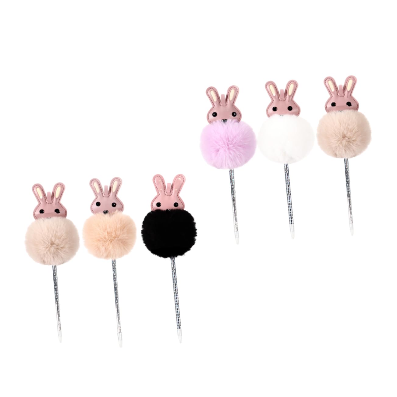 Lurrose 18 Pcs stylo gel créatif Stylos Gel s bille crayon bille pen enfant lapin balle en peluche