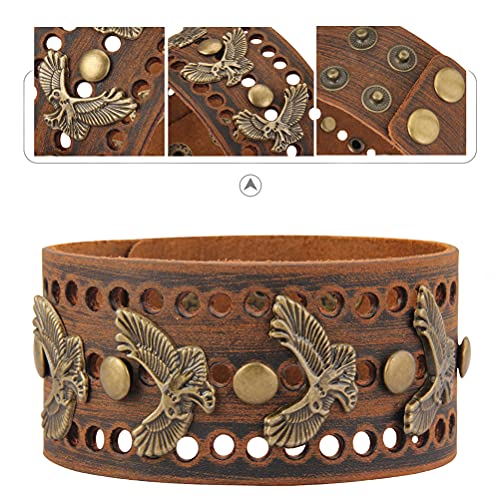 Pulsera de cuero trenzado estilo punk para hombres miniatura 5