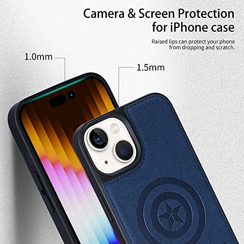 Tinplanet Case For Iphone 14 Pro Max 6.7-Inch With Comics Superhero Character - Captain, Blue #TOP4