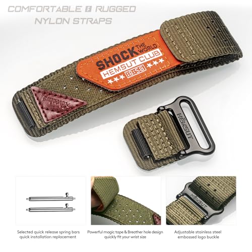Image of Quick Release Watch Band Strap for Casio F-91W F-94W F-105W F-84W W-735H W-800H SGW-300H SGW-400H A158WA AE-1000W,18mm Leather Hook & Loop Casio strap