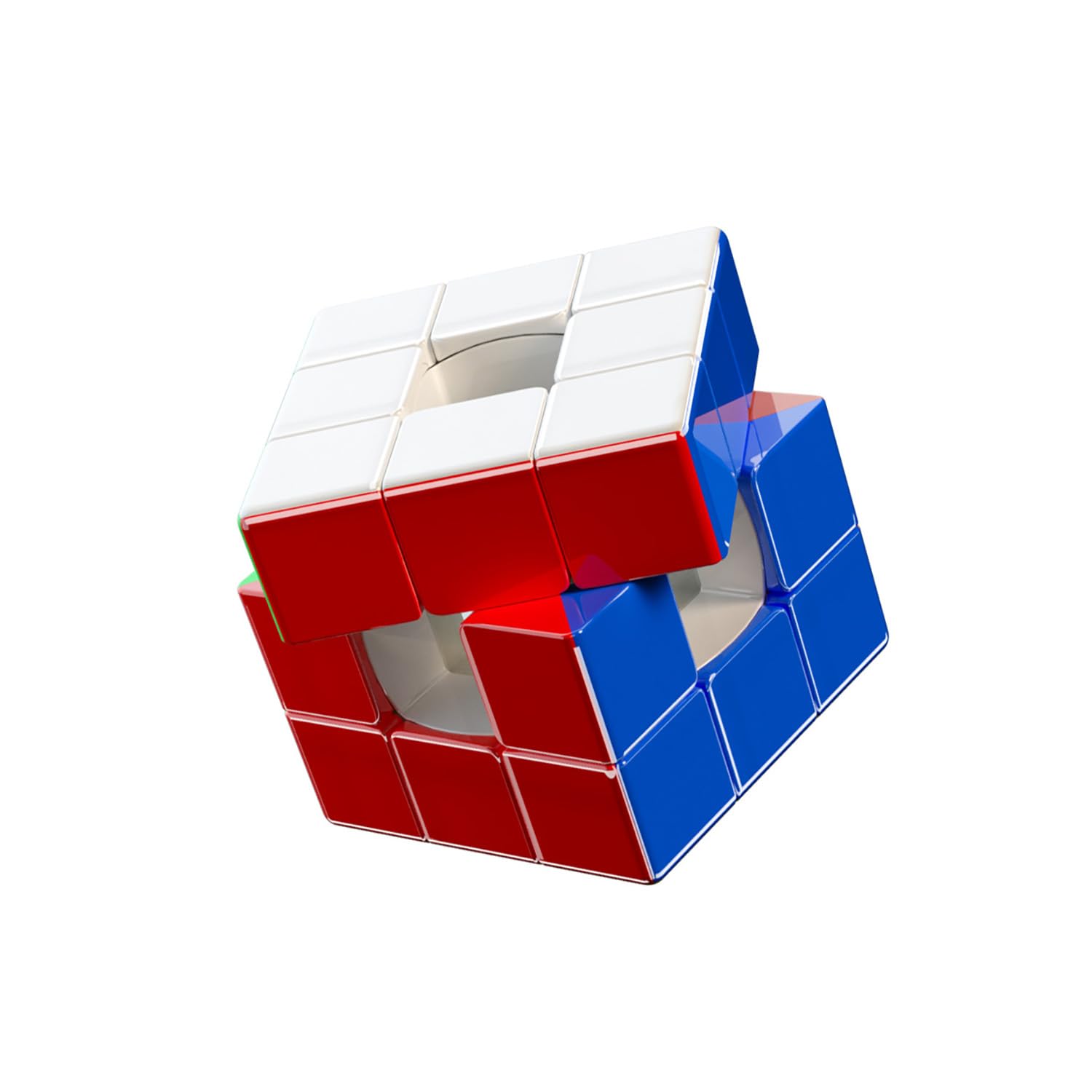 Yealvin 33 Hollow Magnetic Magic Cube, Void Speed Cube Brain Teasers Puzzle Toys for Kids Puzzles Collection UV Surface Design