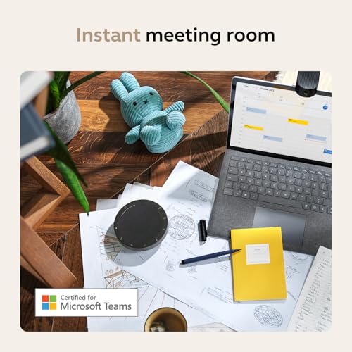 Jabra Speak2 55 Wireless Bluetooth Speakerphone (2025 Edition) - Portable Speaker with 4 Noise-Cancelling Mics - Certified Microsoft Teams Speaker - Dark Grey - Image 3