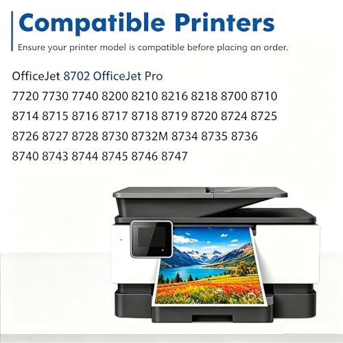 Image of Vitranythria Crystal & Co. 952XL Ink Cartridges Combo Pack Replacement for HP 952 XL Work for OfficeJet 8702 OfficeJet Pro 7720 7730 7740 8200 8210 8216 8218 8710 (4 Pack Cyan Magenta Yellow Black)