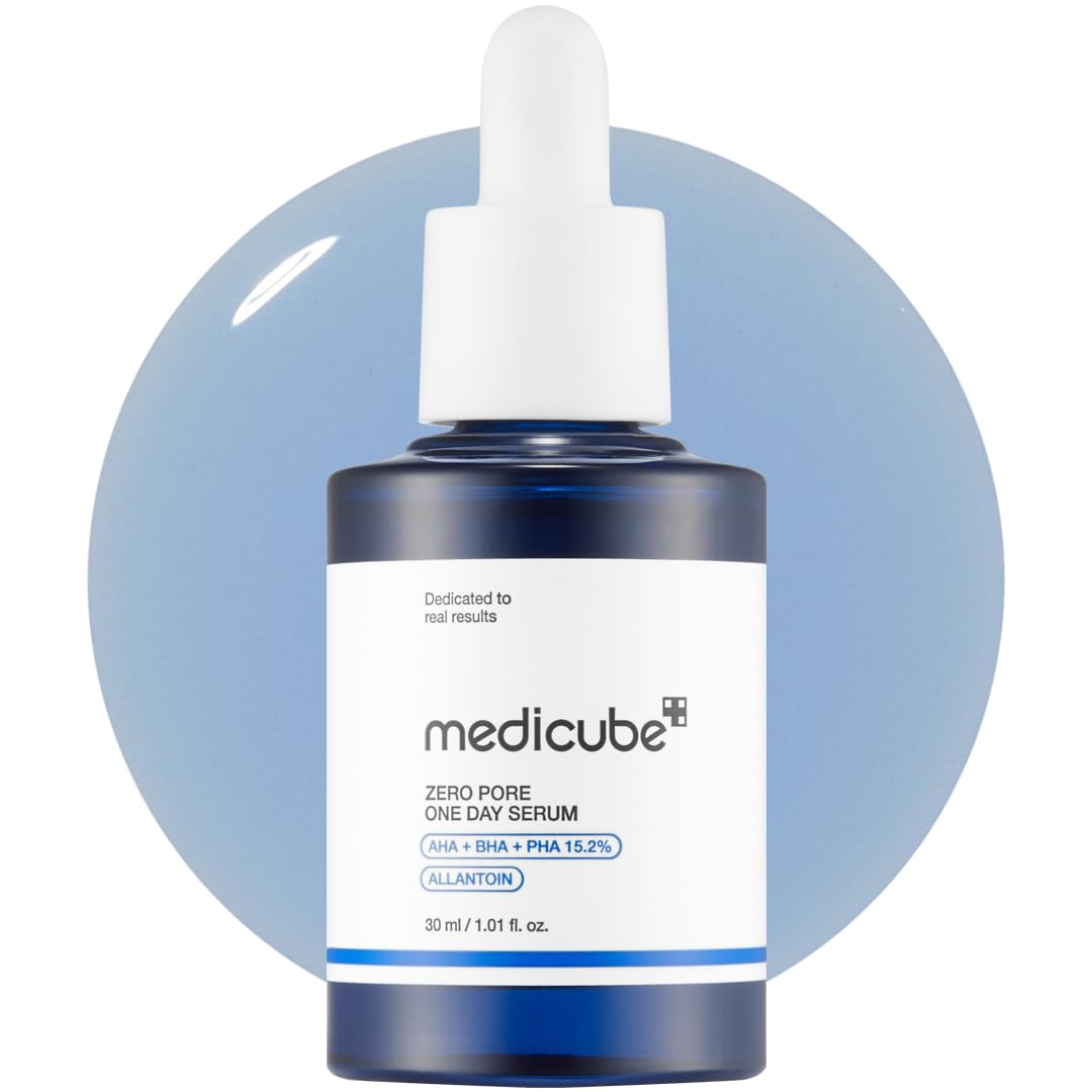 medicubeZero Pore One-Day Serum 1.01 fl.oz - Overnight Resurfacing Serum with Pore Tightening Complex - 15.2% AHA+BHA+PHA & 2% Niacinamide - 10.8% reduction in pore appearance after one day of use