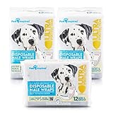 Paw Inspired Disposable Male Dog Wraps, Belly Band for Dogs | Disposable Dog Diapers Male | Belly Ba